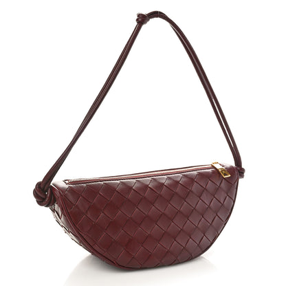 Bottega Veneta Nappa Intrecciato Half Moon Pouch On Strap Barolo 2 of 8