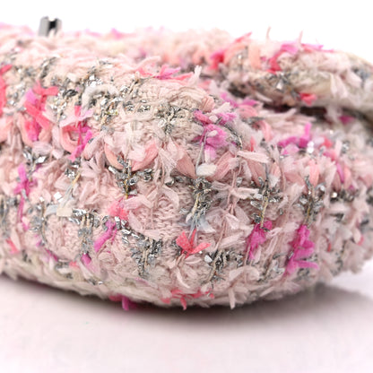Chanel Tweed Quilted Mini Rectangular Flap Light Pink Silver Blue 9 of 11