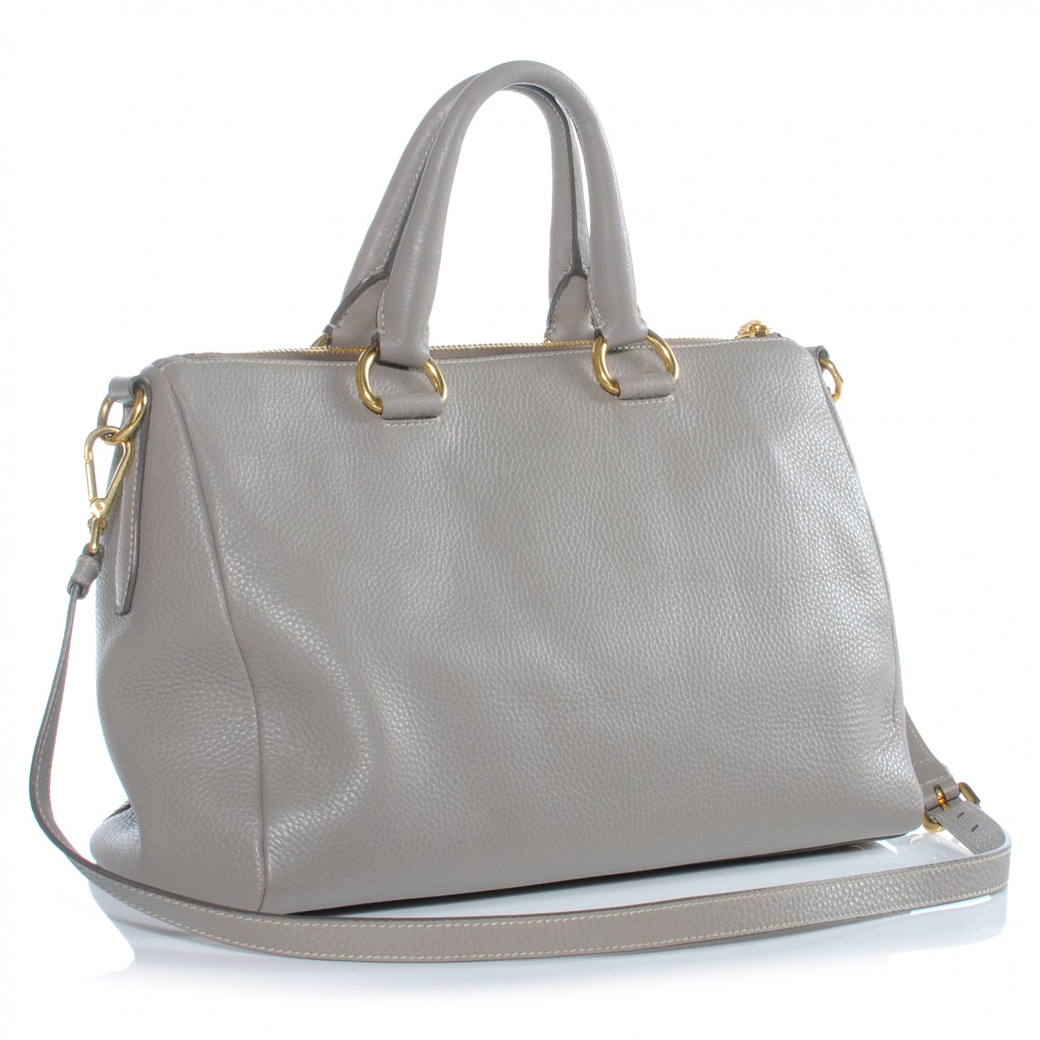 Prada Vitello Daino Shoulder Bag Argilla 3 of 7
