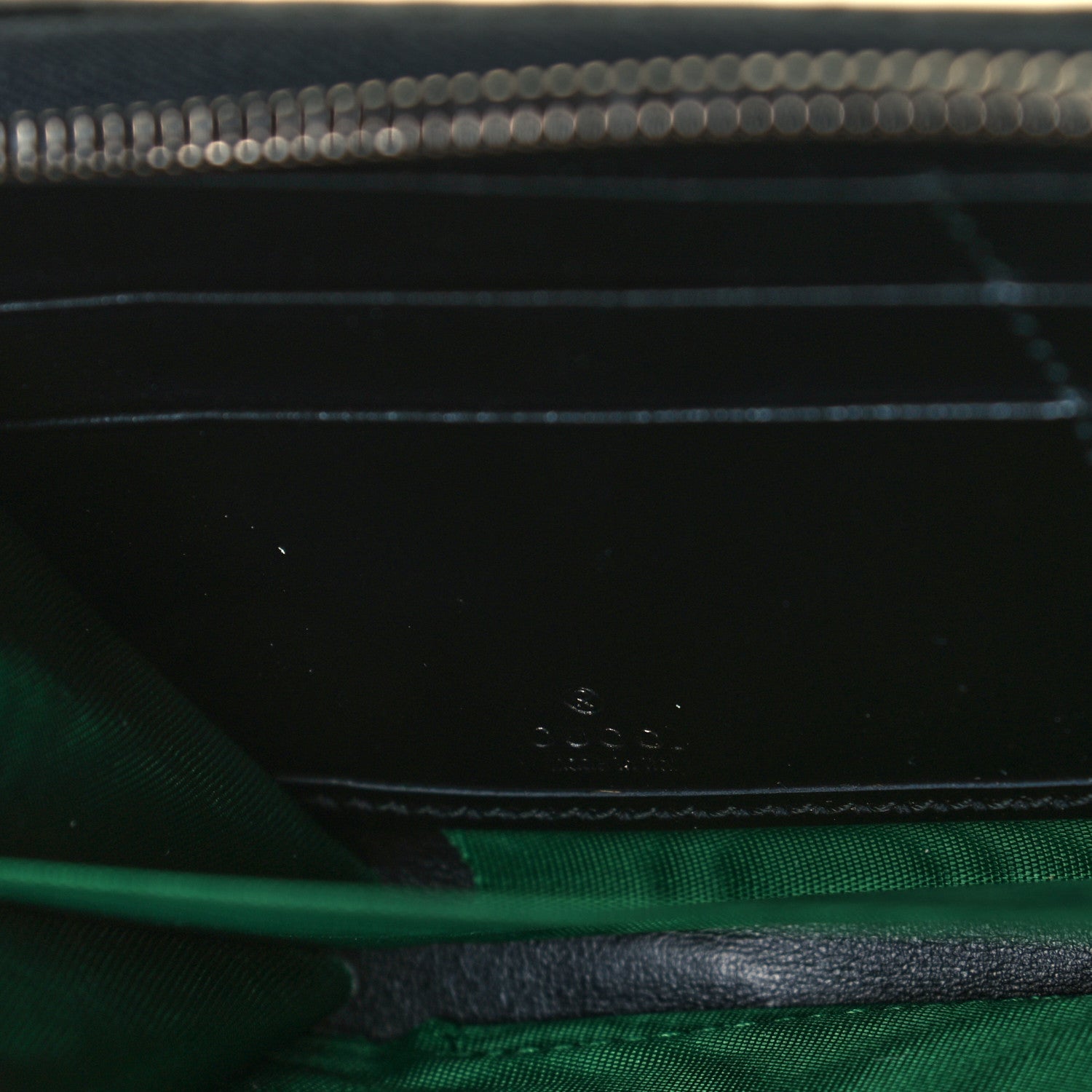 Gucci Calfskin G Rhombus Quilted Zip Around Wallet Black 6 of 9