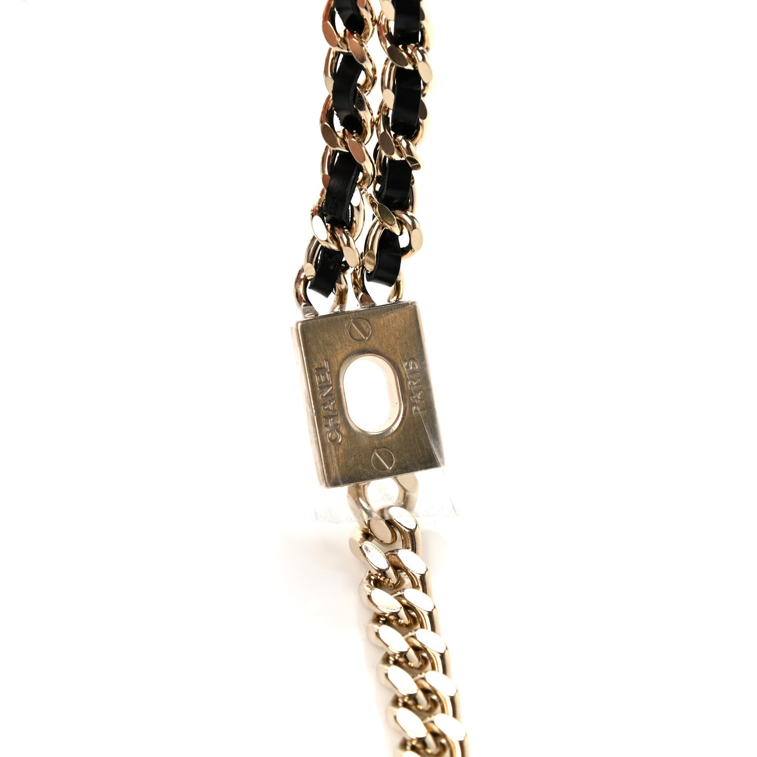 Chanel Lambskin CC Chain Belt Black Gold 5 of 6
