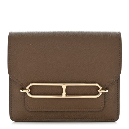 Hermes Evercolor Bi-color Roulis Slim Wallet Etoupe Craie 1 of 10