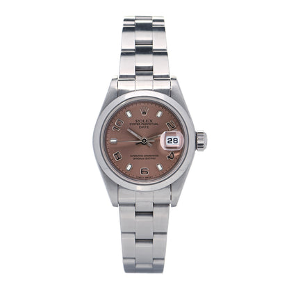 Rolex Stainless Steel 26mm Oyster Perpetual Date Watch Pink 79160 1 of 4