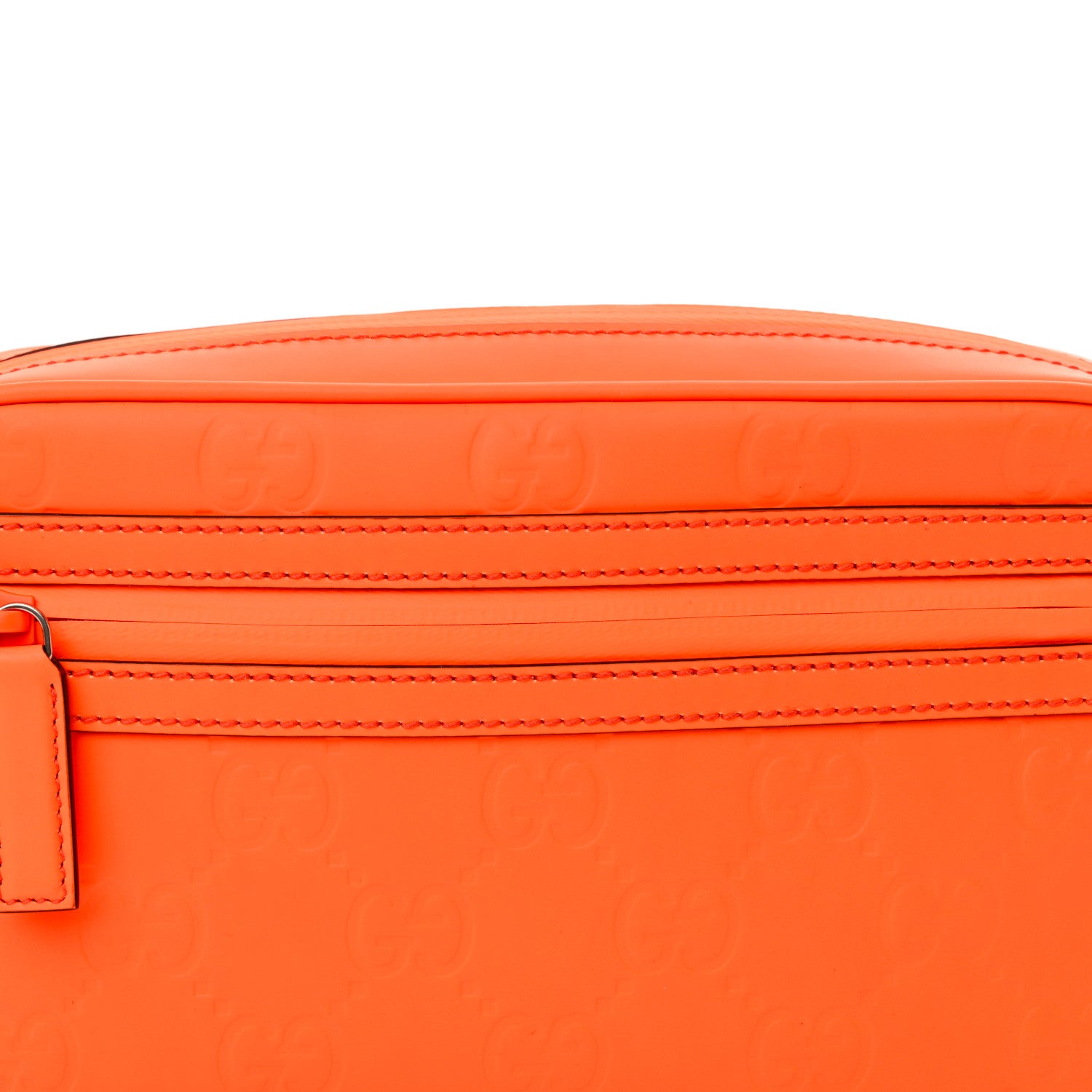 Gucci Rubber Effect Monogram GG Belt Bag New Orange Fluo 8 of 11