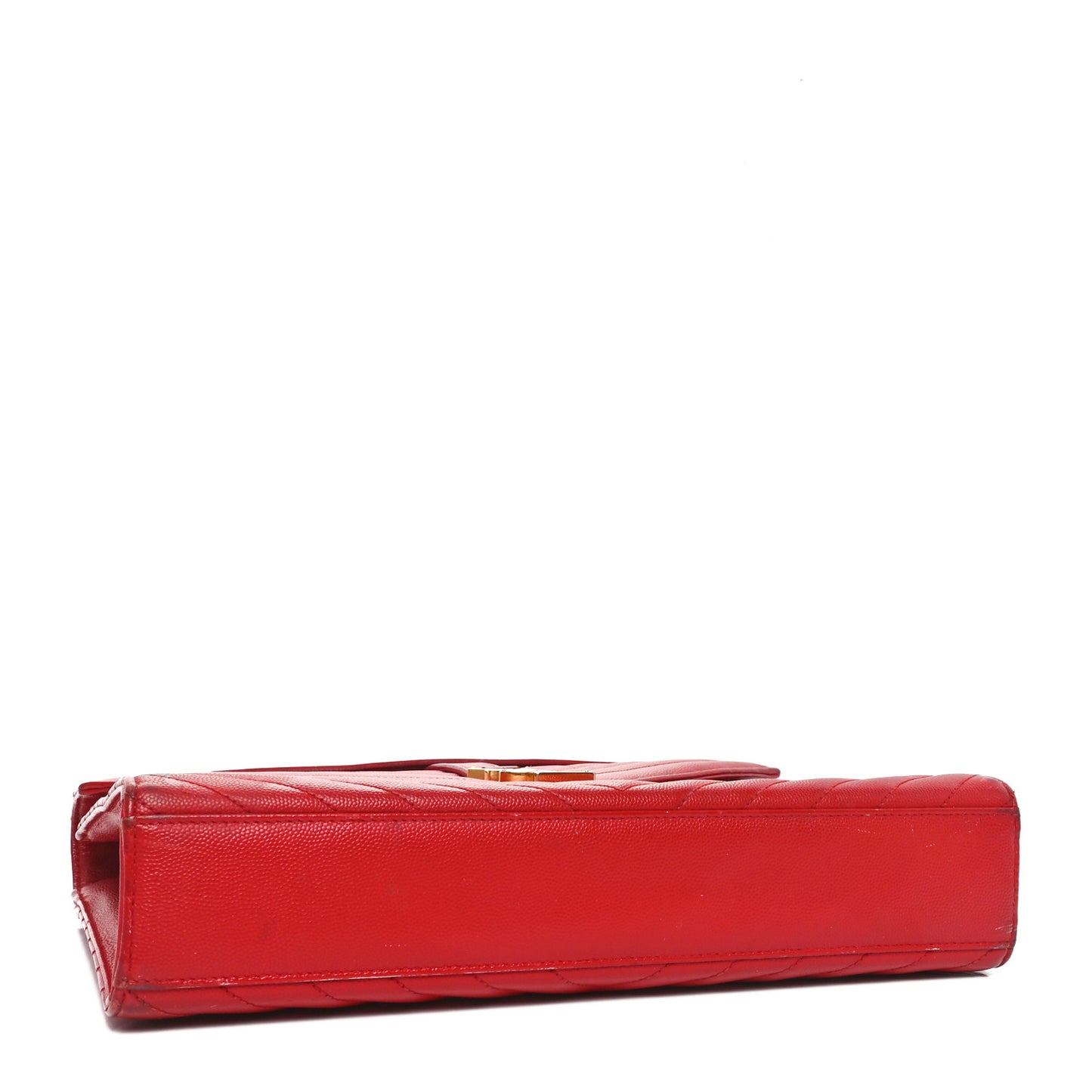 Grain De Poudre Matelasse Chevron Large Monogram Satchel Lipstick Red