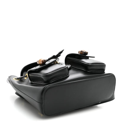 Gucci Calfskin Bamboo Backpack Black 3 of 8
