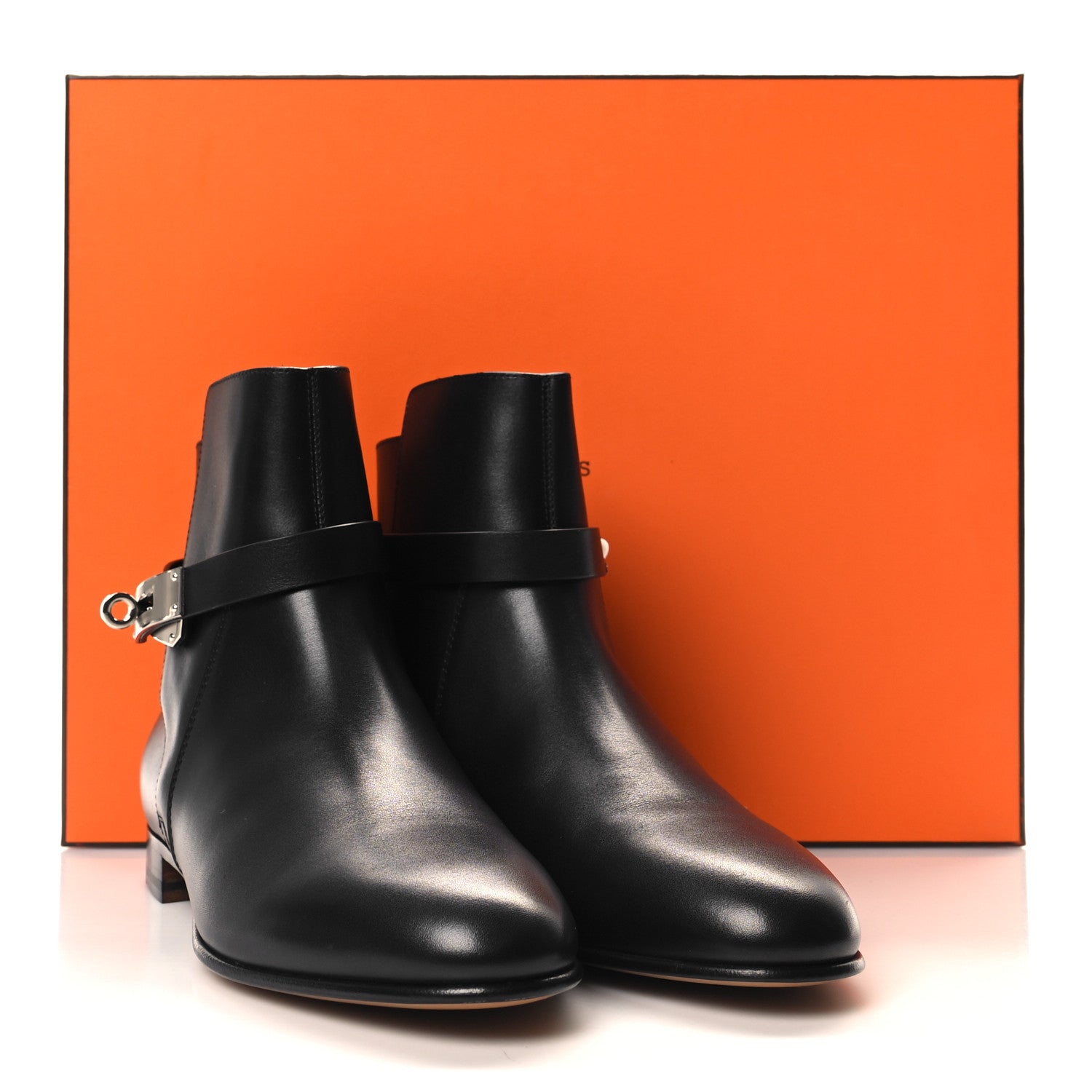 Hermes Calfskin Neo Low Boots 38.5 Black 9 of 9