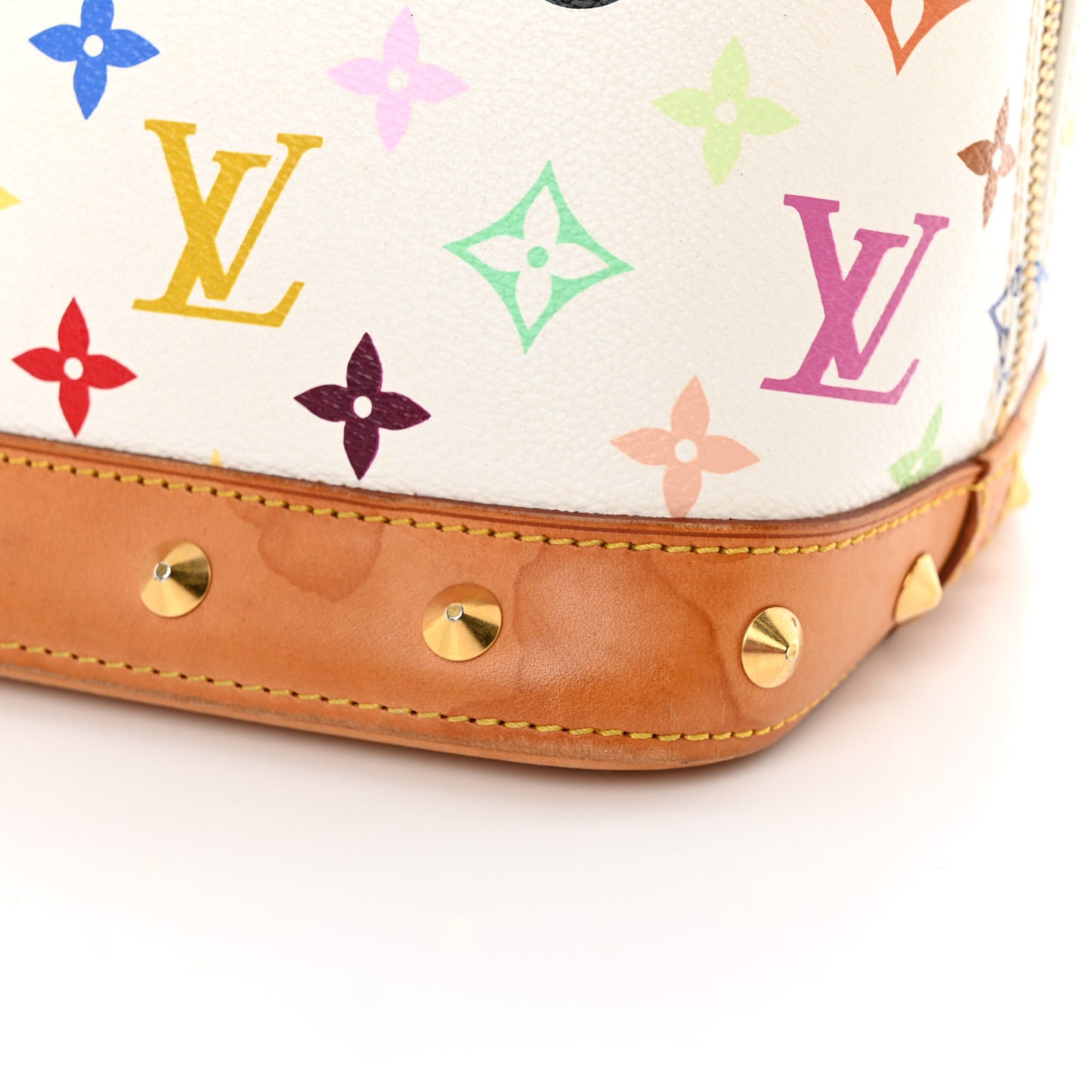 LOUIS VUITTON Monogram Multicolor Alma PM White