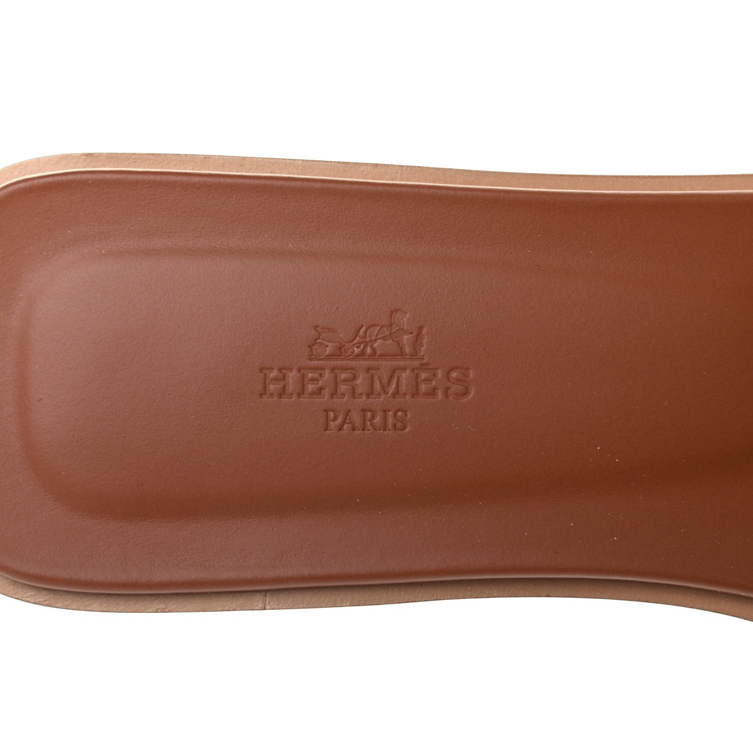 Hermes Box Calfskin Oran Sandals 40.5 Gold 7 of 8