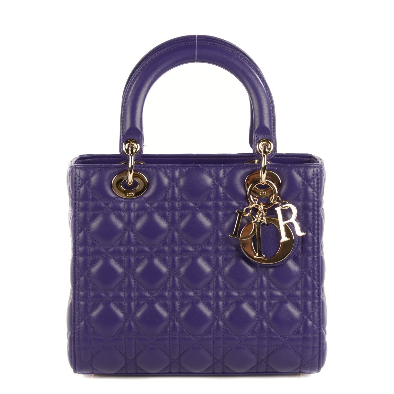 Christian Dior Lambskin Cannage Medium Lady Dior Purple 1 of 8