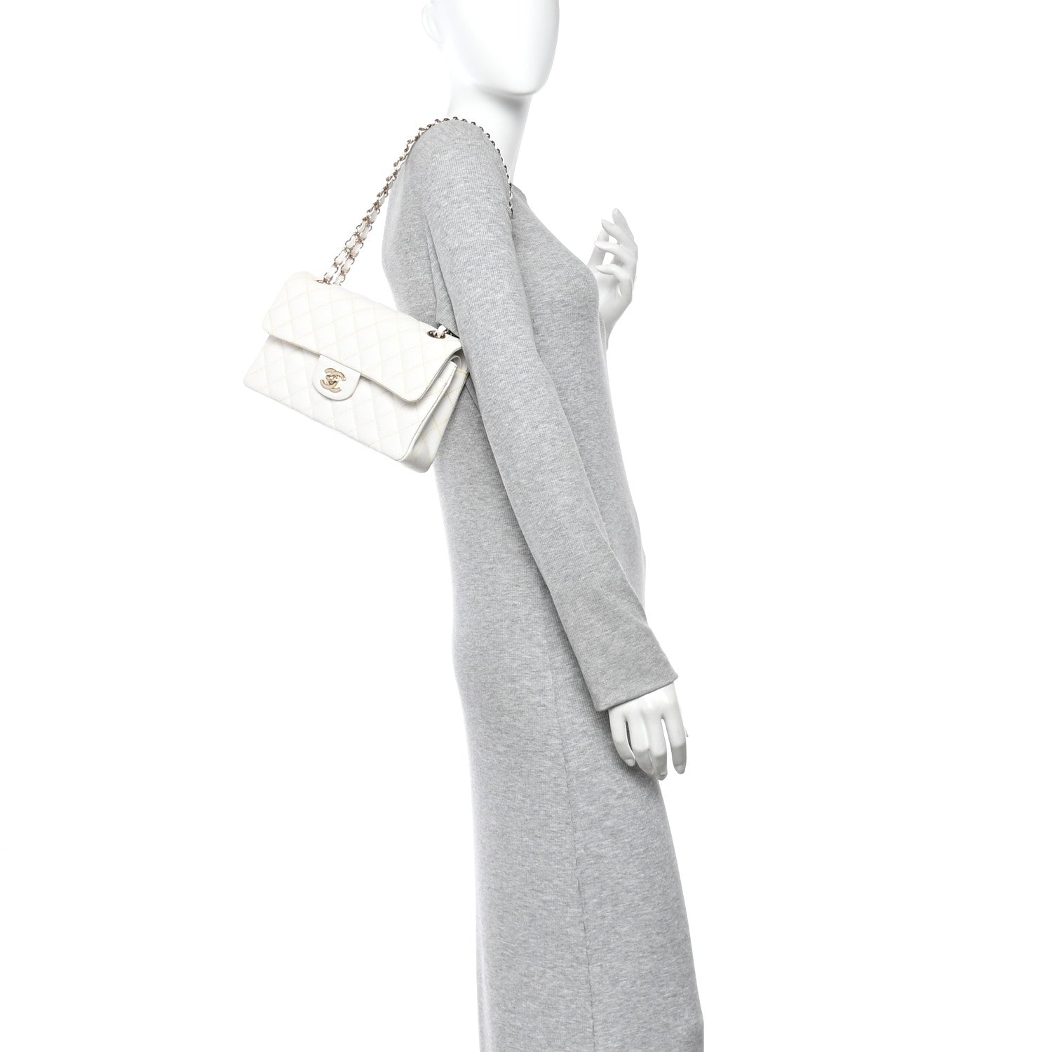 Chanel Caviar Quilted Small Double Flap White 2 of 10