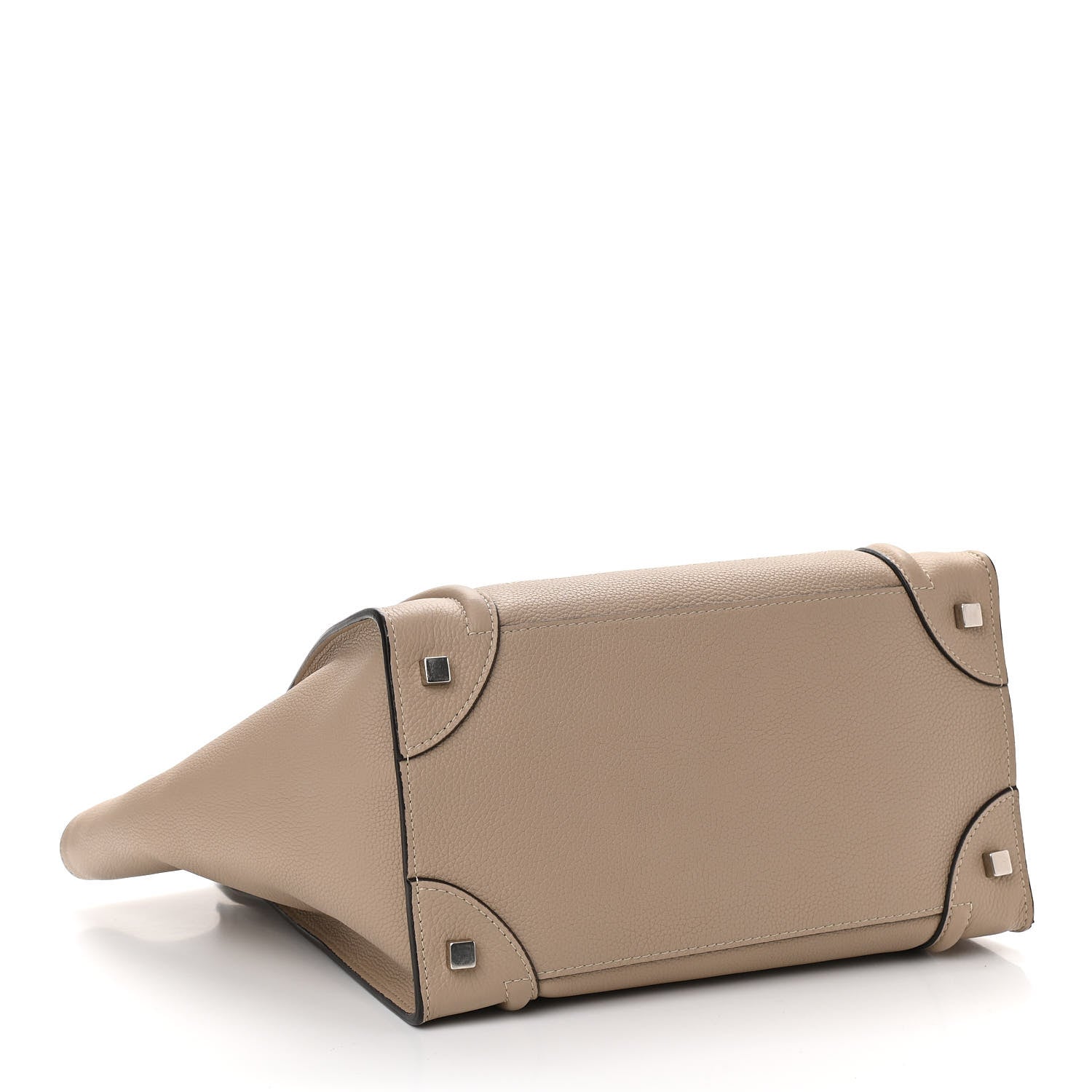 Celine Drummed Calfskin Mini Luggage Dune 3 of 10