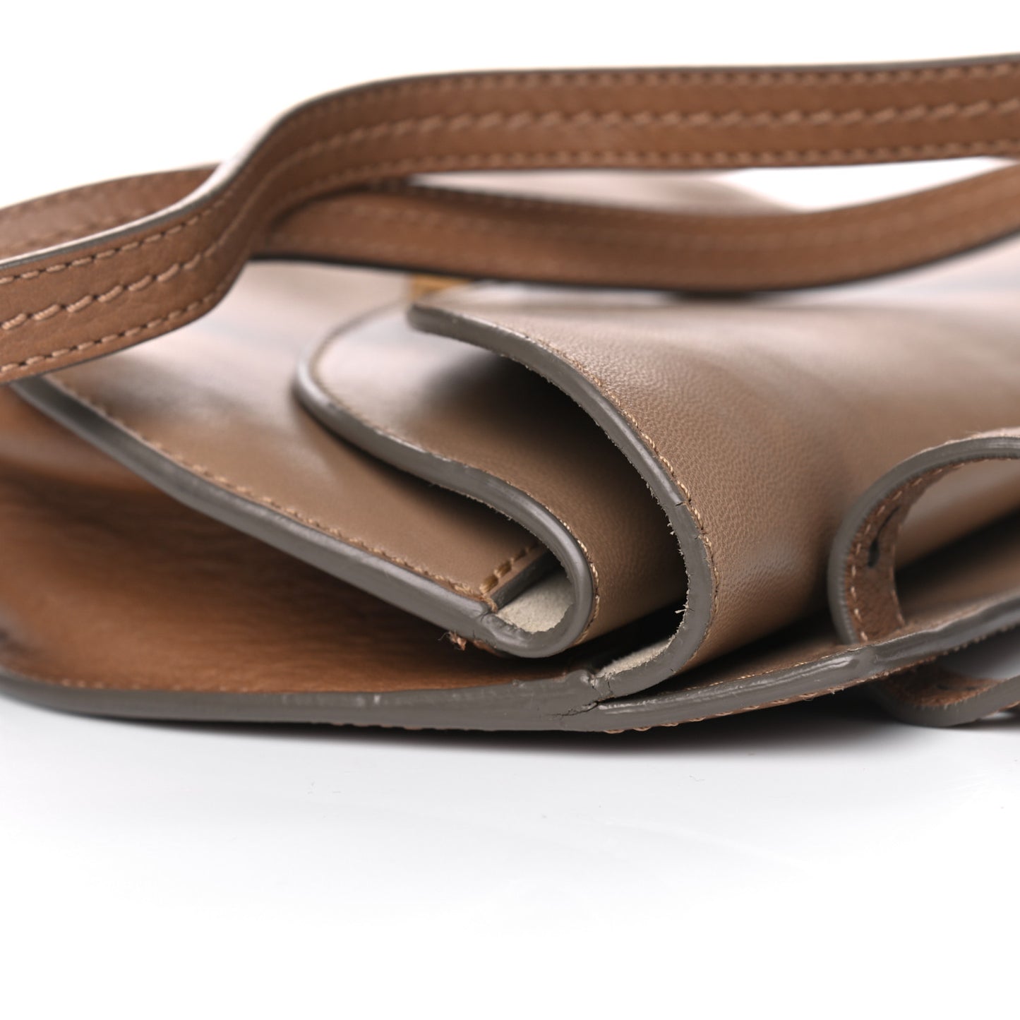 Calfskin Georgia Crossbody Bag Chestnut Cream