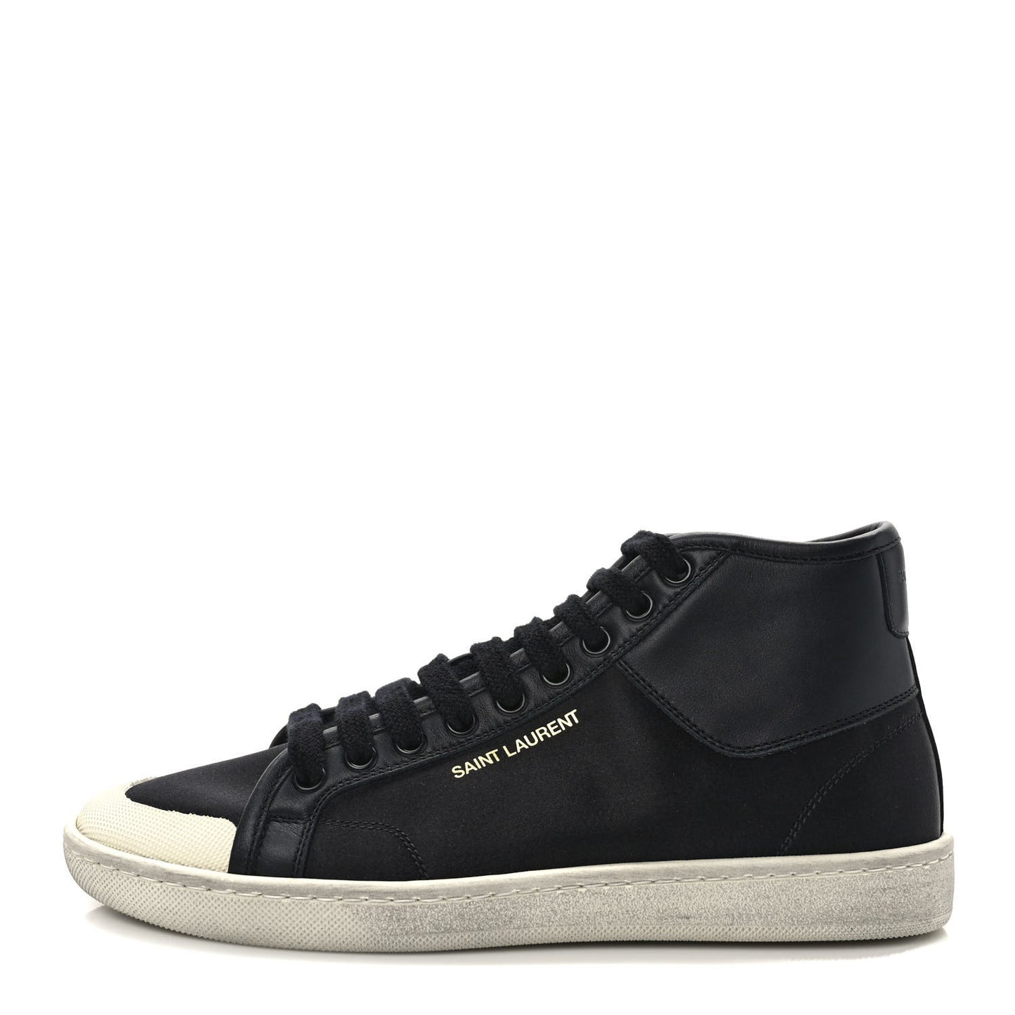 Satin Womens High Top Sneakers 36 Black