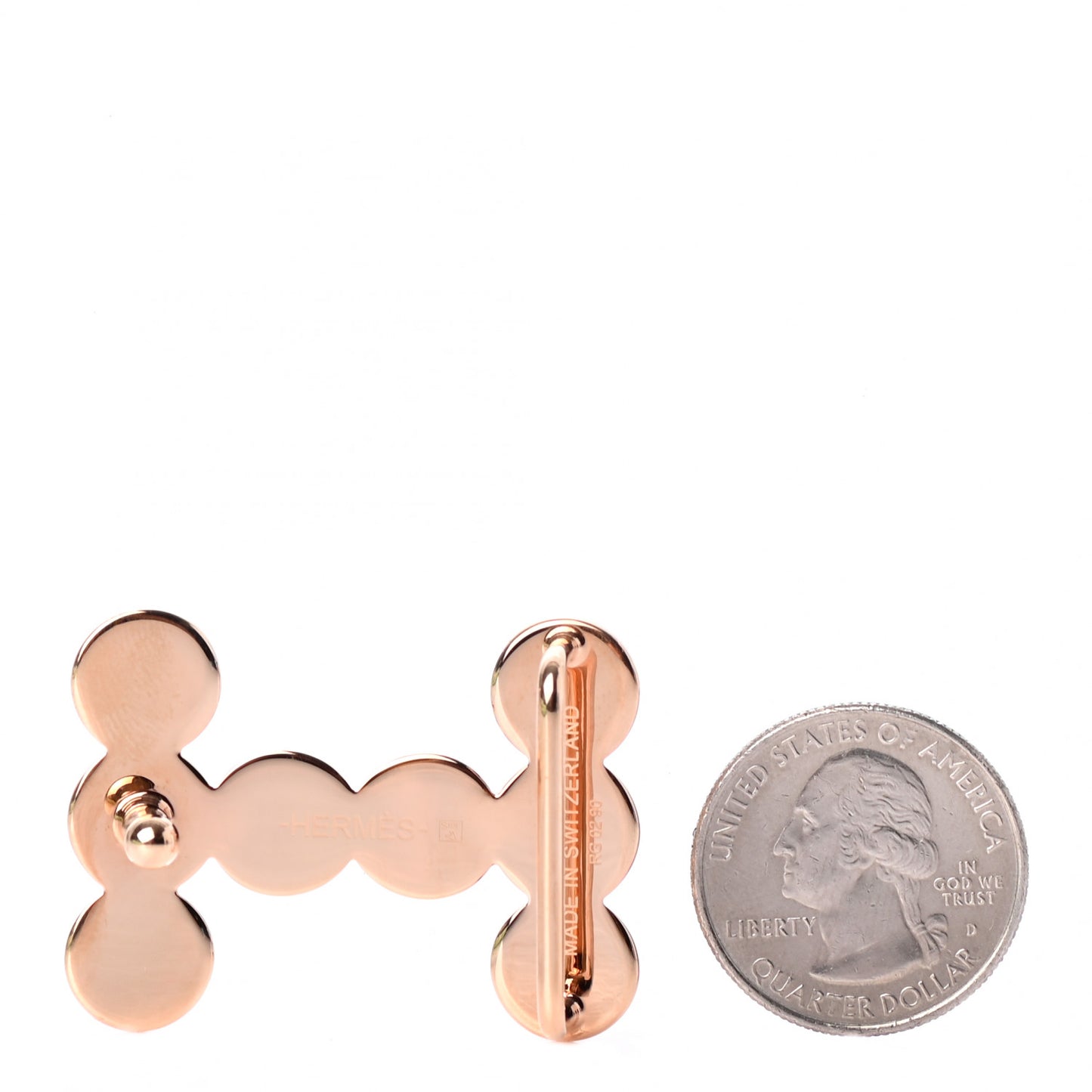 Polished Brass Bubbles 24mm H Belt Buckle Gold