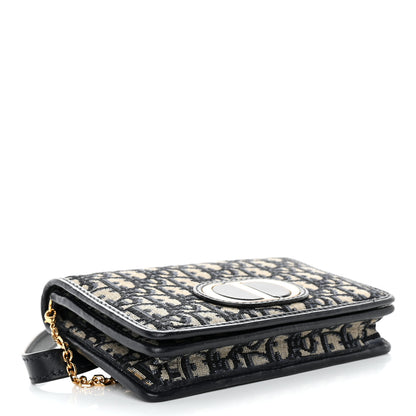 Christian Dior Oblique 30 Montaigne 2-In-1 Pouch Blue 4 of 9