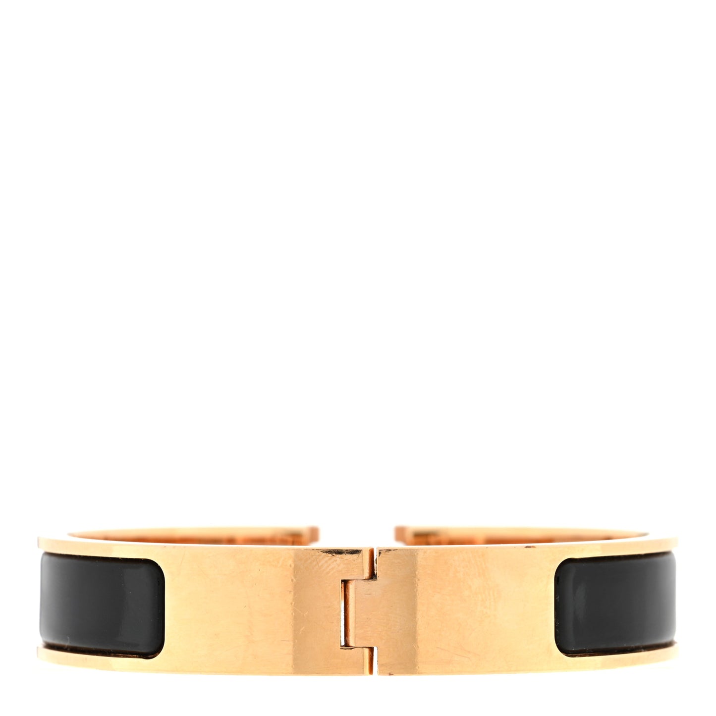 Enamel Narrow Clic Clac H Bracelet GM Black