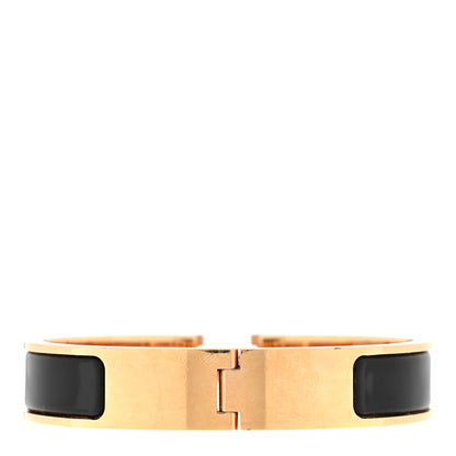 Hermes Enamel Narrow Clic Clac H Bracelet GM Black 2 of 3