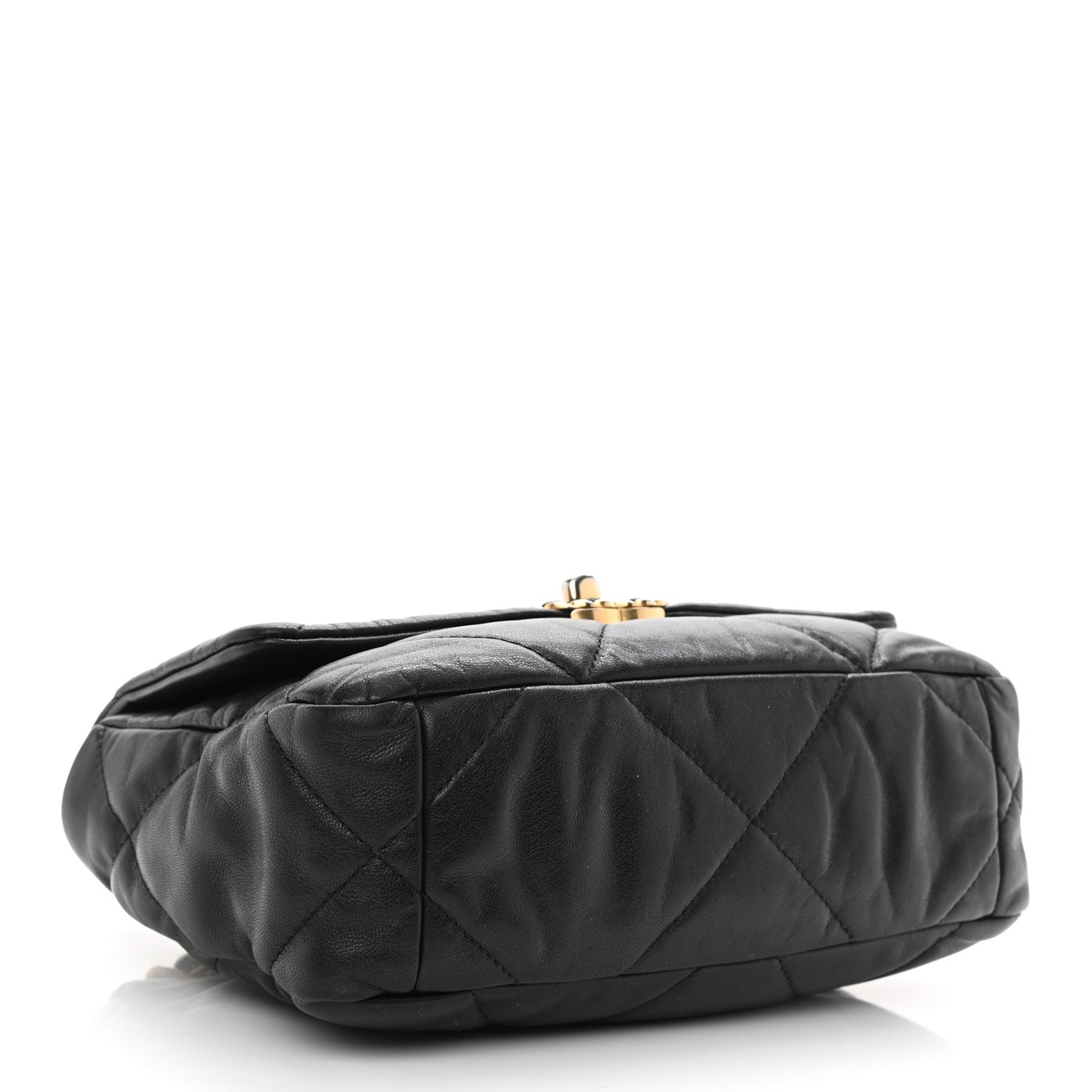 Goatskin Quilted Medium Chanel 19 Flap Black