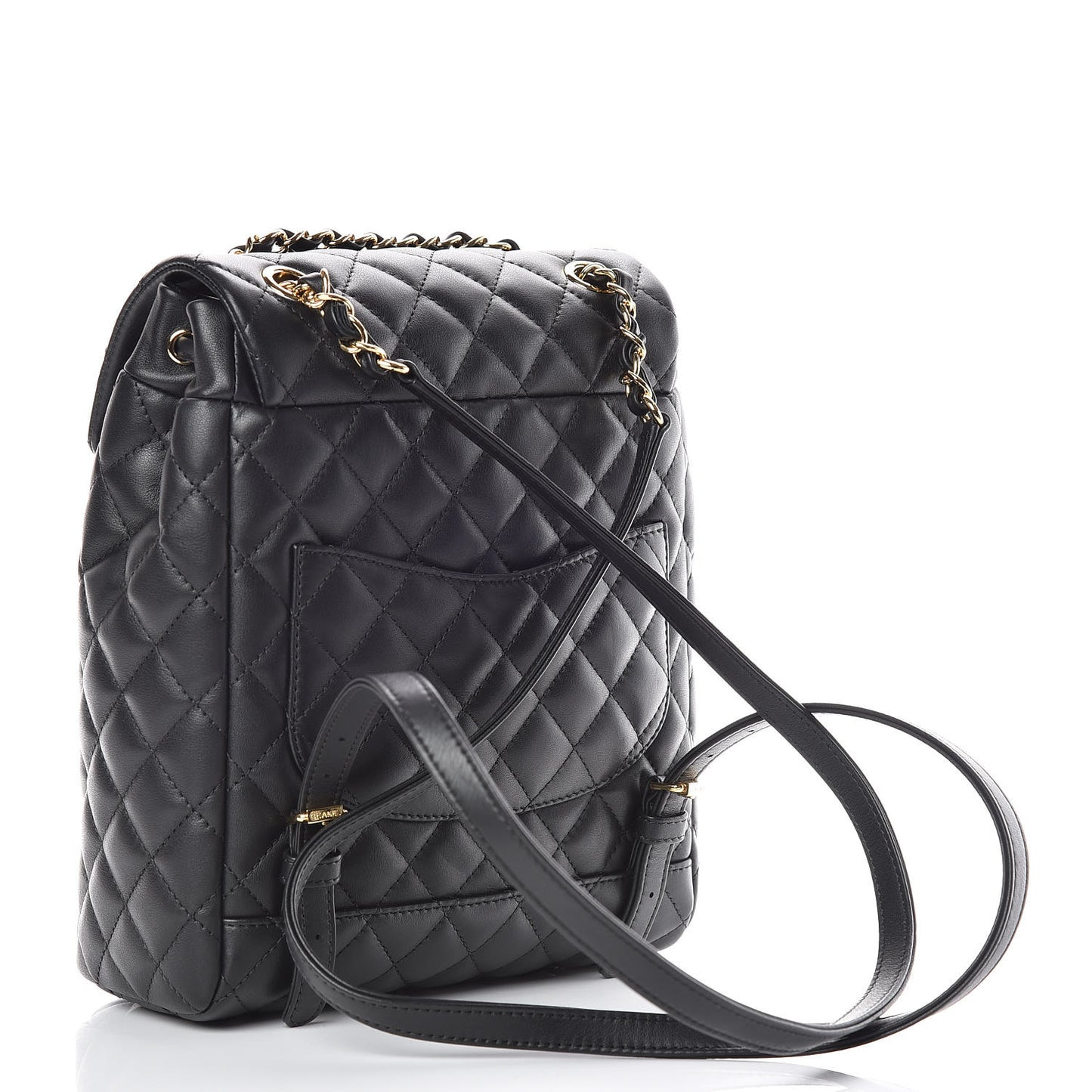 Lambskin Quilted Small Urban Spirit Backpack Black