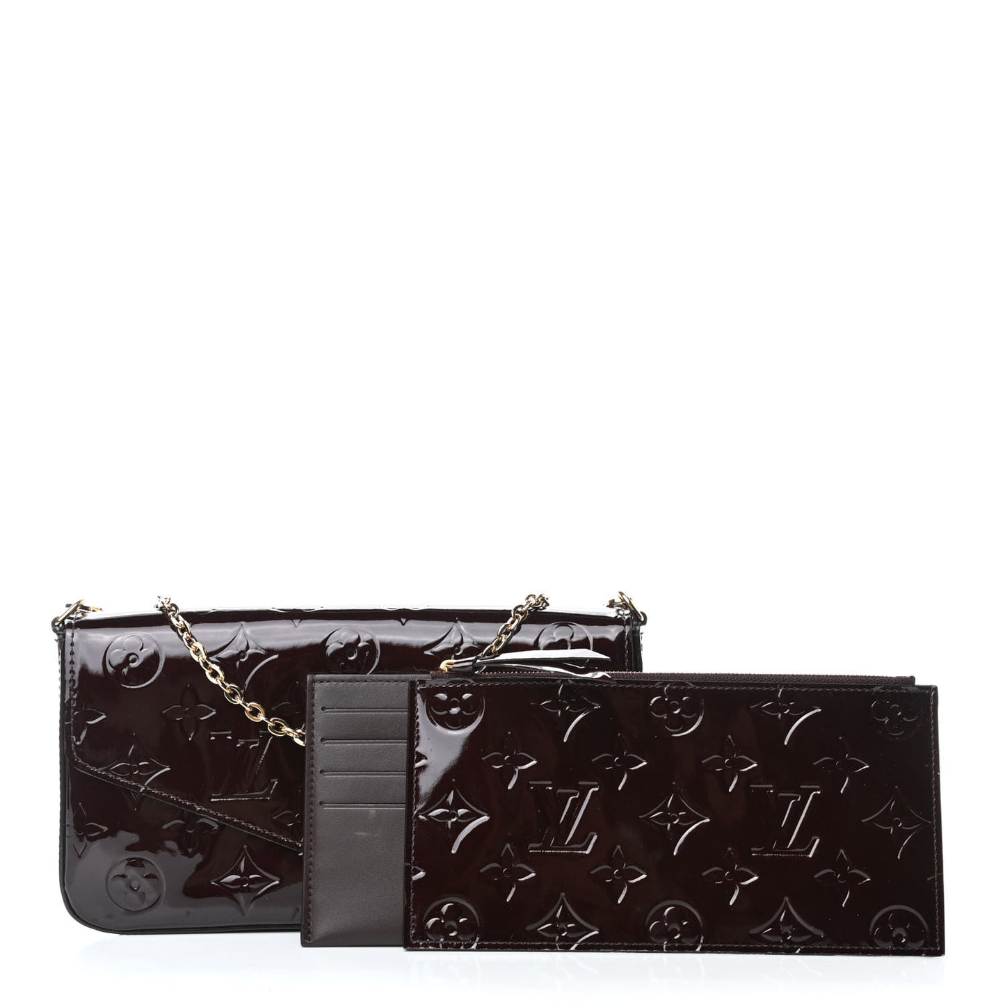 Vernis Pochette Felicie Chain Wallet Amarante