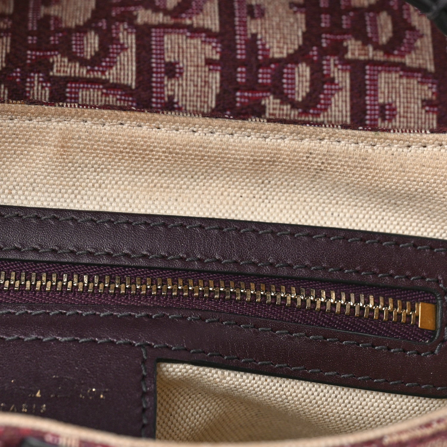 Christian Dior Oblique Saddle Bag Burgundy 8 of 9