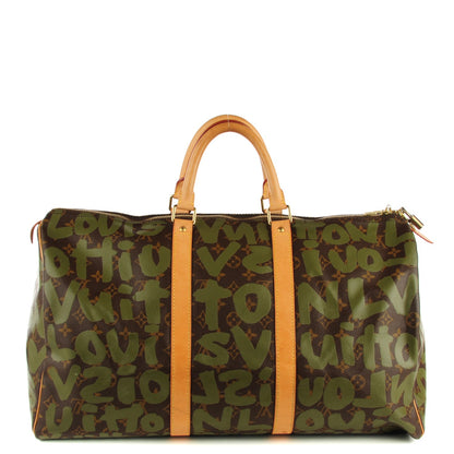 Louis Vuitton Graffiti Keepall 50 Kaki 1 of 8
