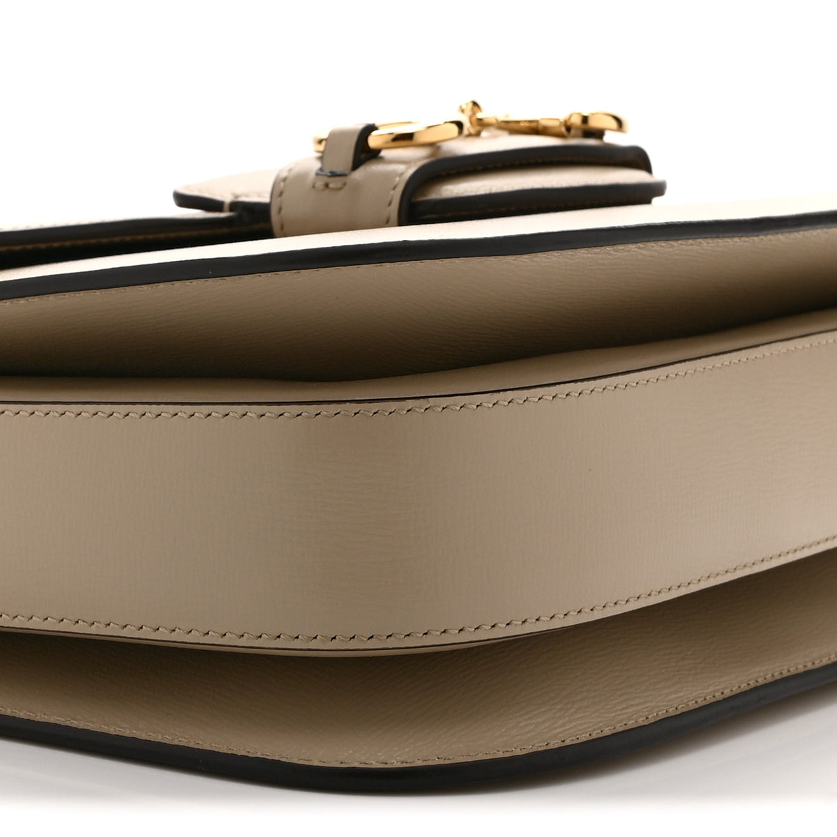 Azalea Calfskin Horsebit 1955 Shoulder Bag  Oatmeal