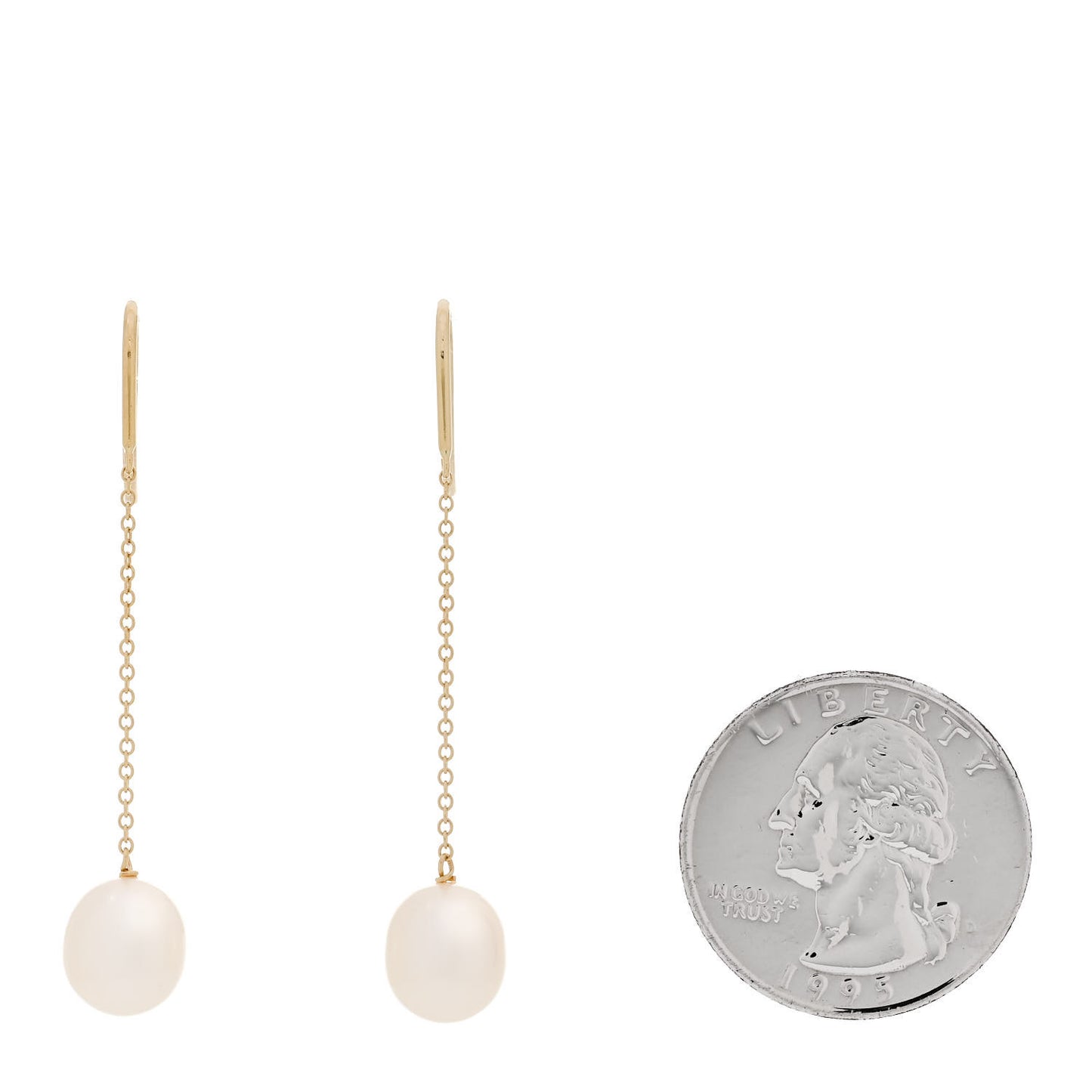 18K Yellow Gold Cultured Pearl Elsa Peretti Pearls By The Yard Drop Earrings