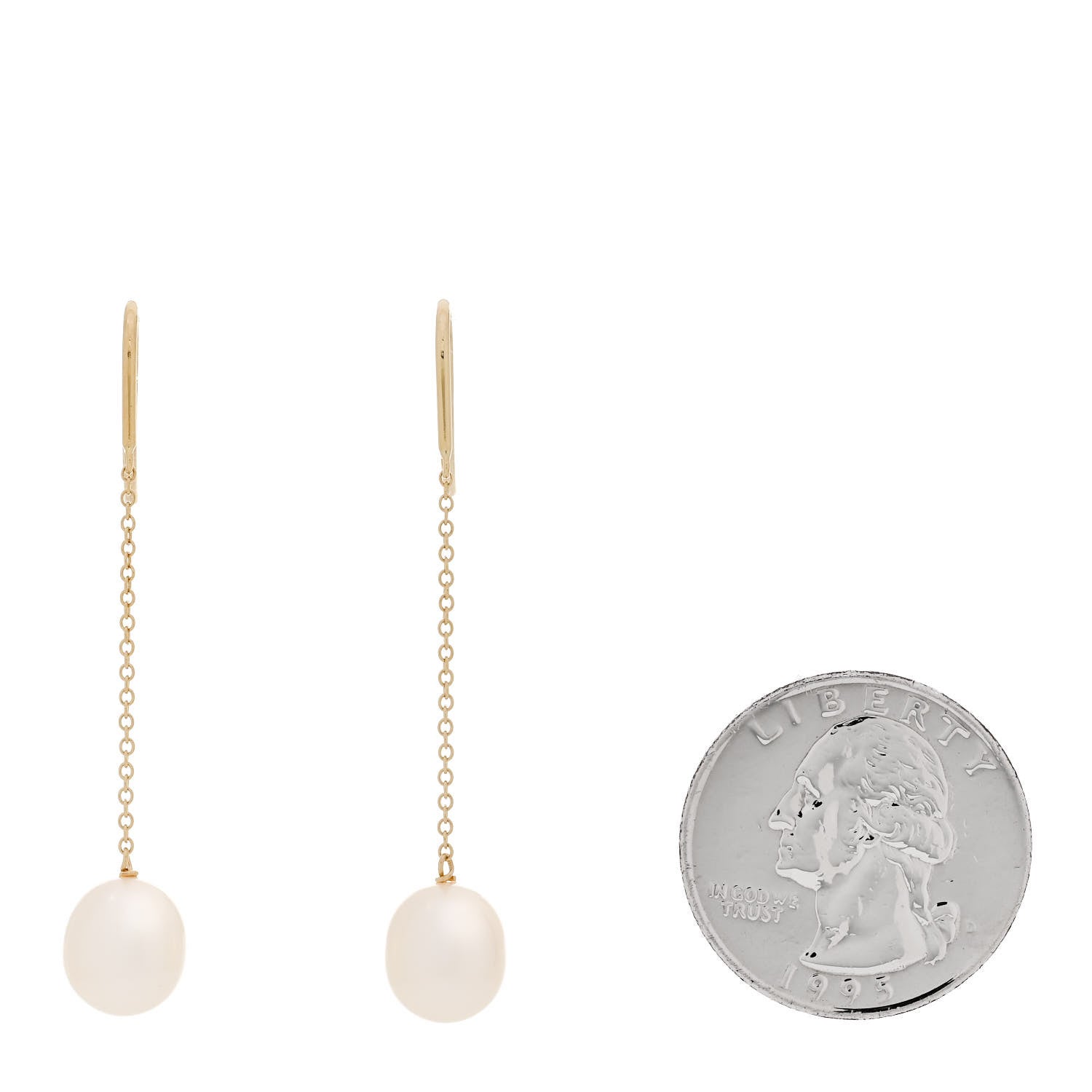 Tiffany 18K Yellow Gold Elsa Peretti Pearls By The Yard Drop Earrings 2 of 5