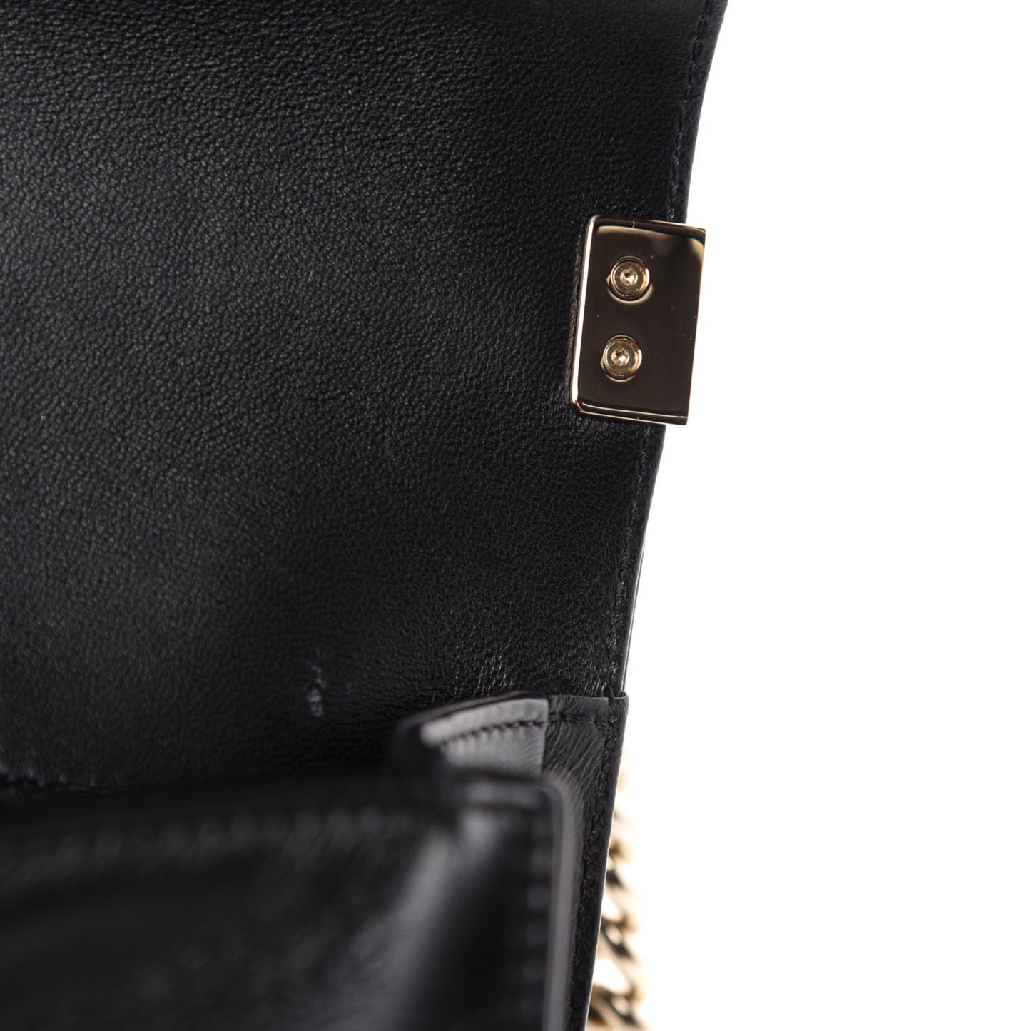 Lambskin Quilted New Medium Boy Flap Black