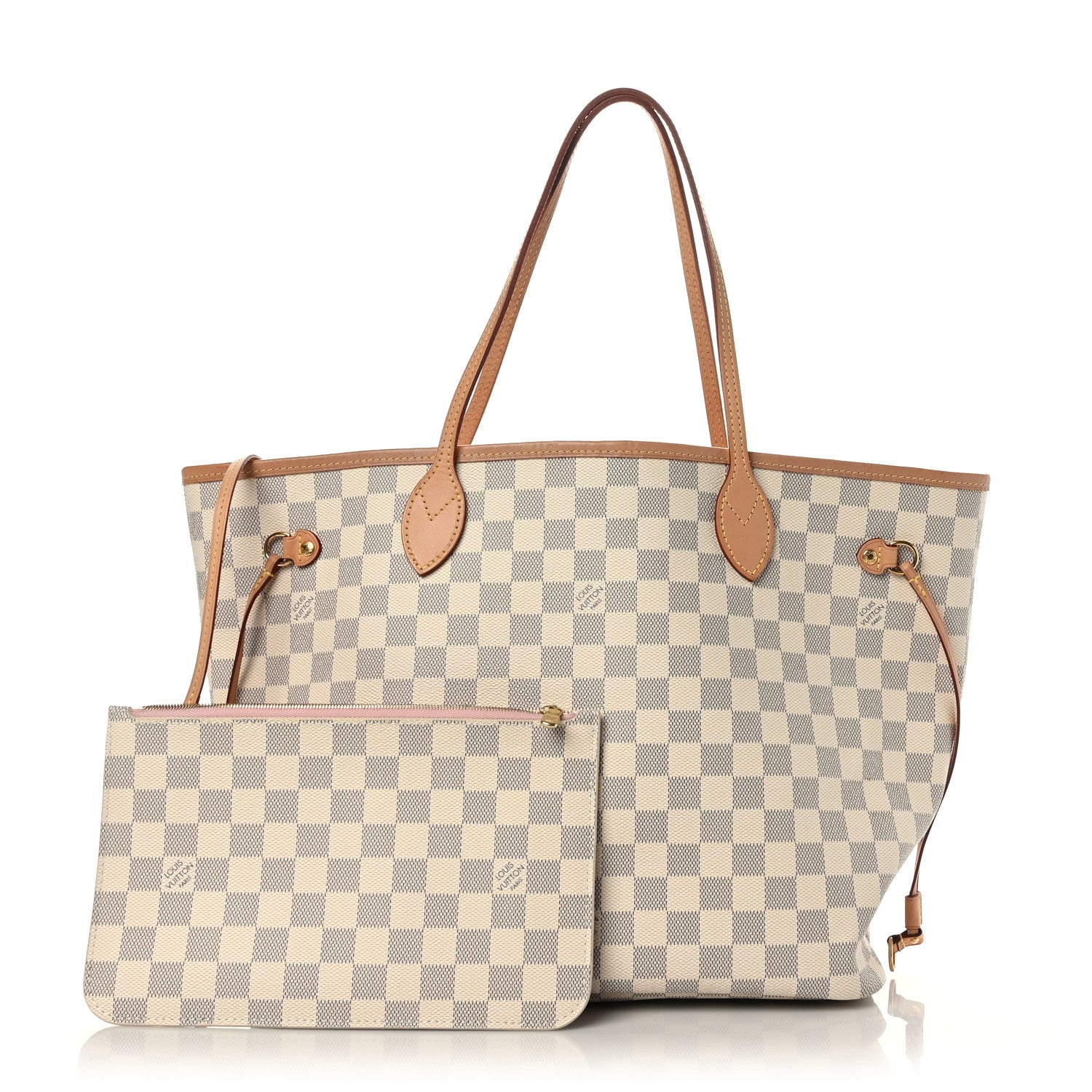 Louis Vuitton Damier Azur Neo Neverfull MM Rose Ballerine 3 of 10