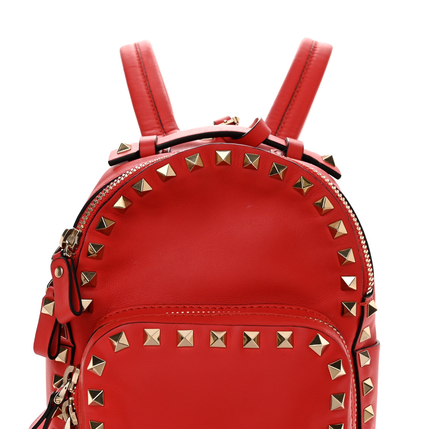 Vitello Mini Rockstud Backpack Deep Orange