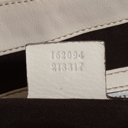 Gucci Leather Web Medium Britt Tote Off White 7 of 7