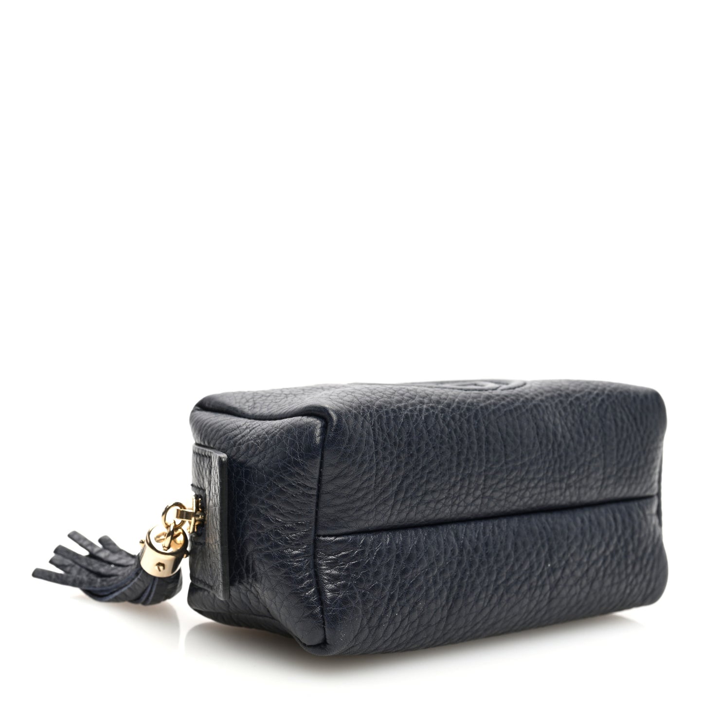 Pebbled Calfskin Soho Small Cosmetic Case Blue