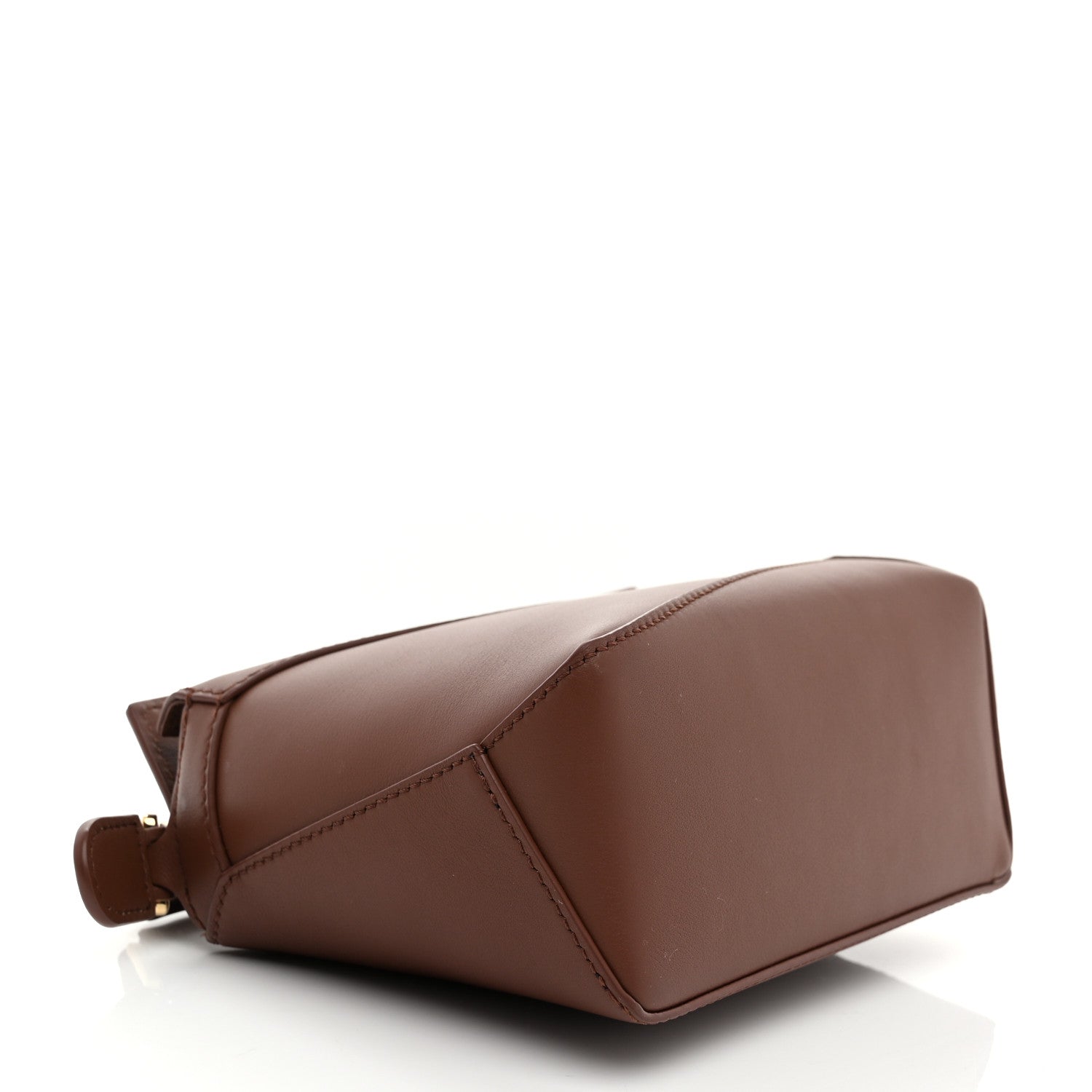 Loewe X SUNA FUJITA Satin Calfskin Mini Hamster Puzzle Edge Bag Havana 4 of 11