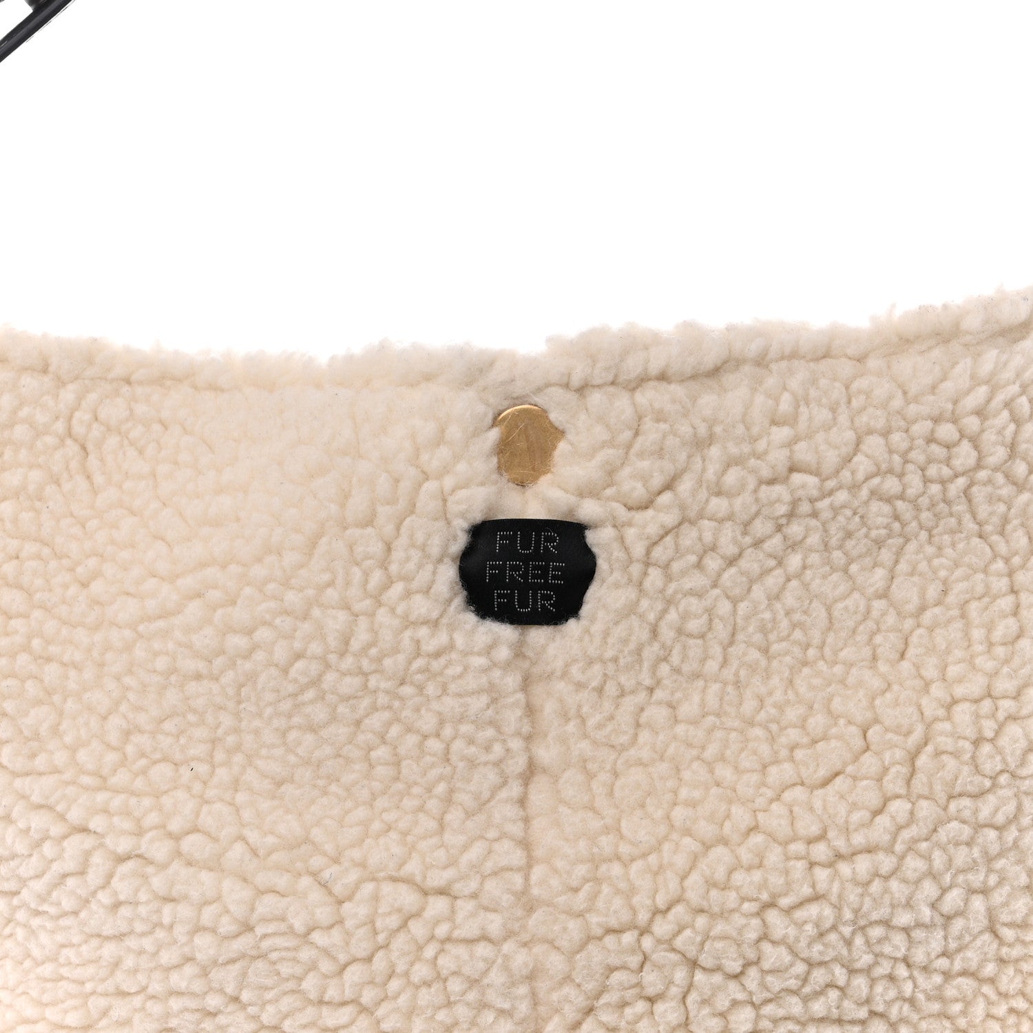 Stella McCartney Eco Alter Nappa Shearling Popper Bucket Bag Black White 8 of 10