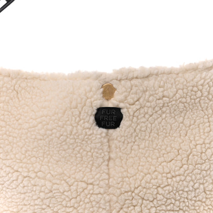 Stella McCartney Eco Alter Nappa Shearling Popper Bucket Bag Black White 8 of 10