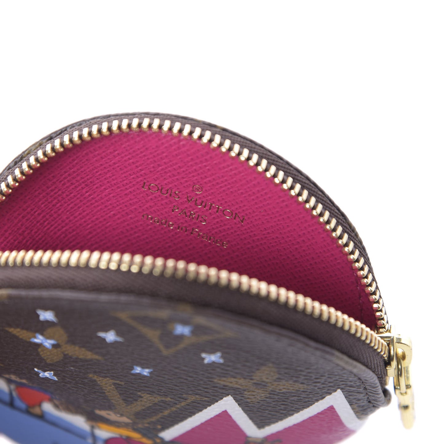 Monogram 2018 Christmas Animation Round Coin Purse