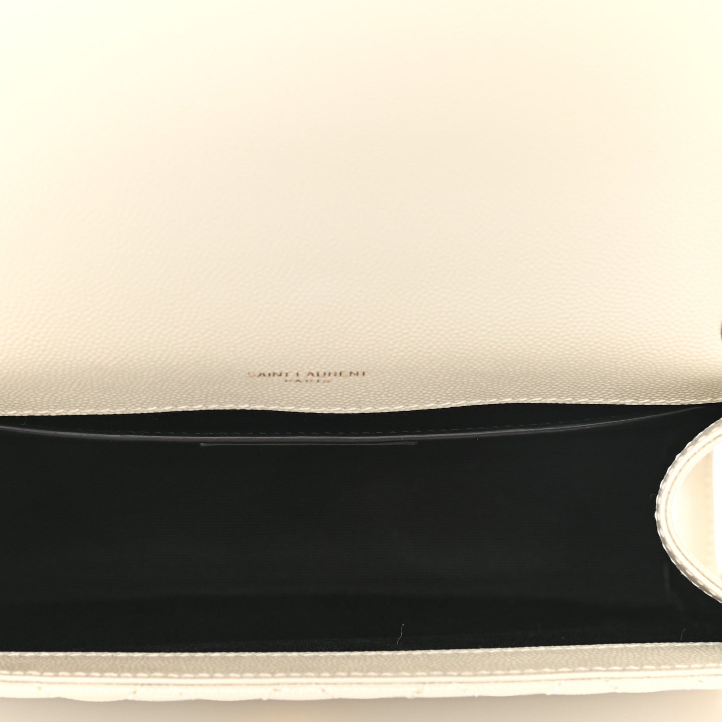 Grain De Poudre Textured Mixed Matelasse Medium Triquilt Monogram Satchel Crema Soft