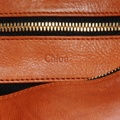 Chloe Leather Cary Zipped Shoulder Bag Whiskey 7 of 8