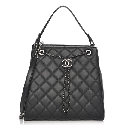Chanel Caviar Quilted Medium CC Bucket Bag Black 1 of 10