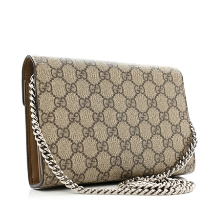 Gucci GG Supreme Monogram Mini Dionysus Chain Wallet Beige Taupe 3 of 13