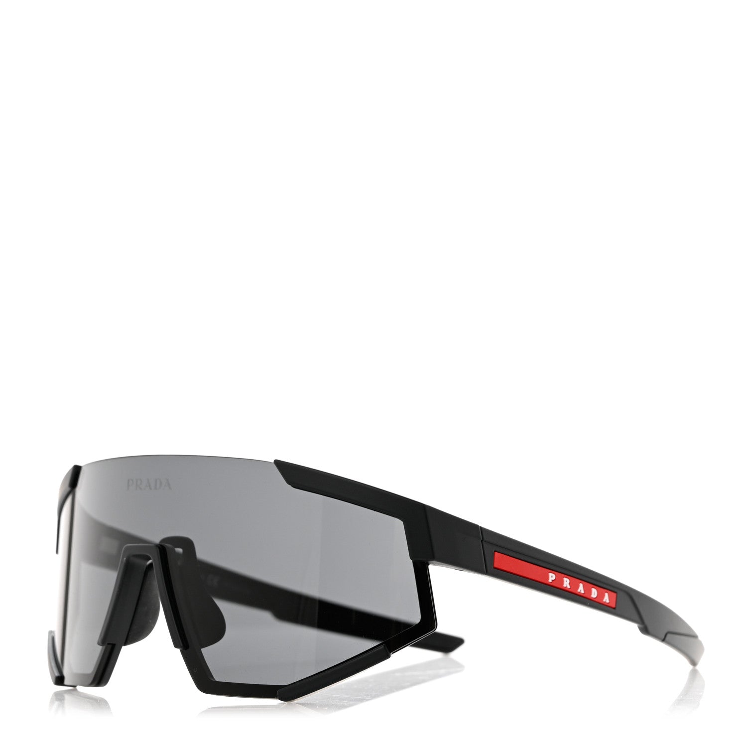 Prada Metal Rubber Linea Rossa Sport Sunglasses SPS 04W Black 1 of 8