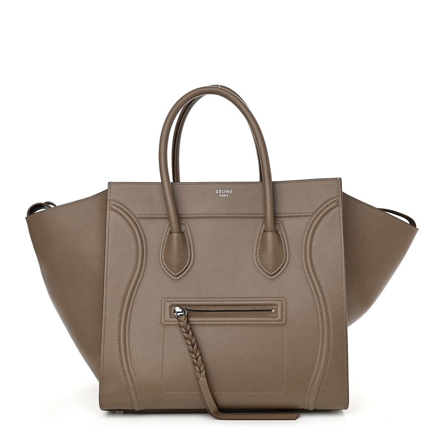 Baby Grained Calfskin Medium Phantom Luggage Taupe