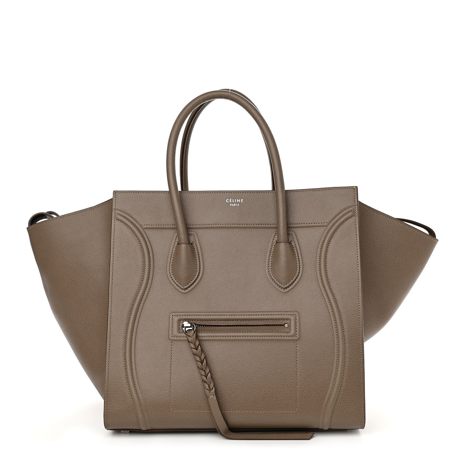 Celine Baby Grained Calfskin Medium Phantom Luggage Taupe 1 of 10