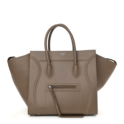 Celine Baby Grained Calfskin Medium Phantom Luggage Taupe 1 of 10