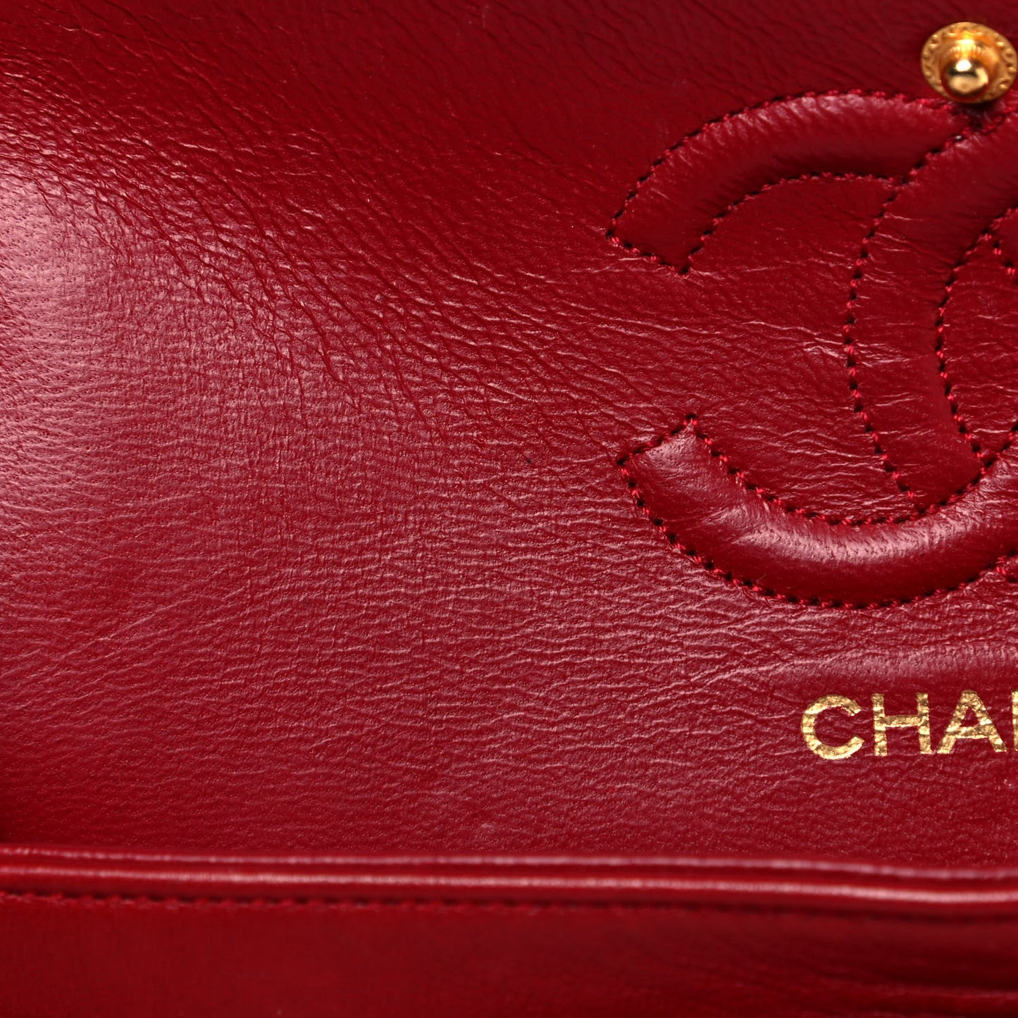 Lambskin Quilted Small Double Flap Red