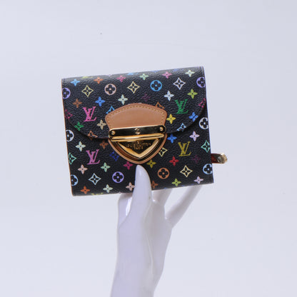 Louis Vuitton Monogram Multicolor Joey Wallet Black Grenade 2 of 7