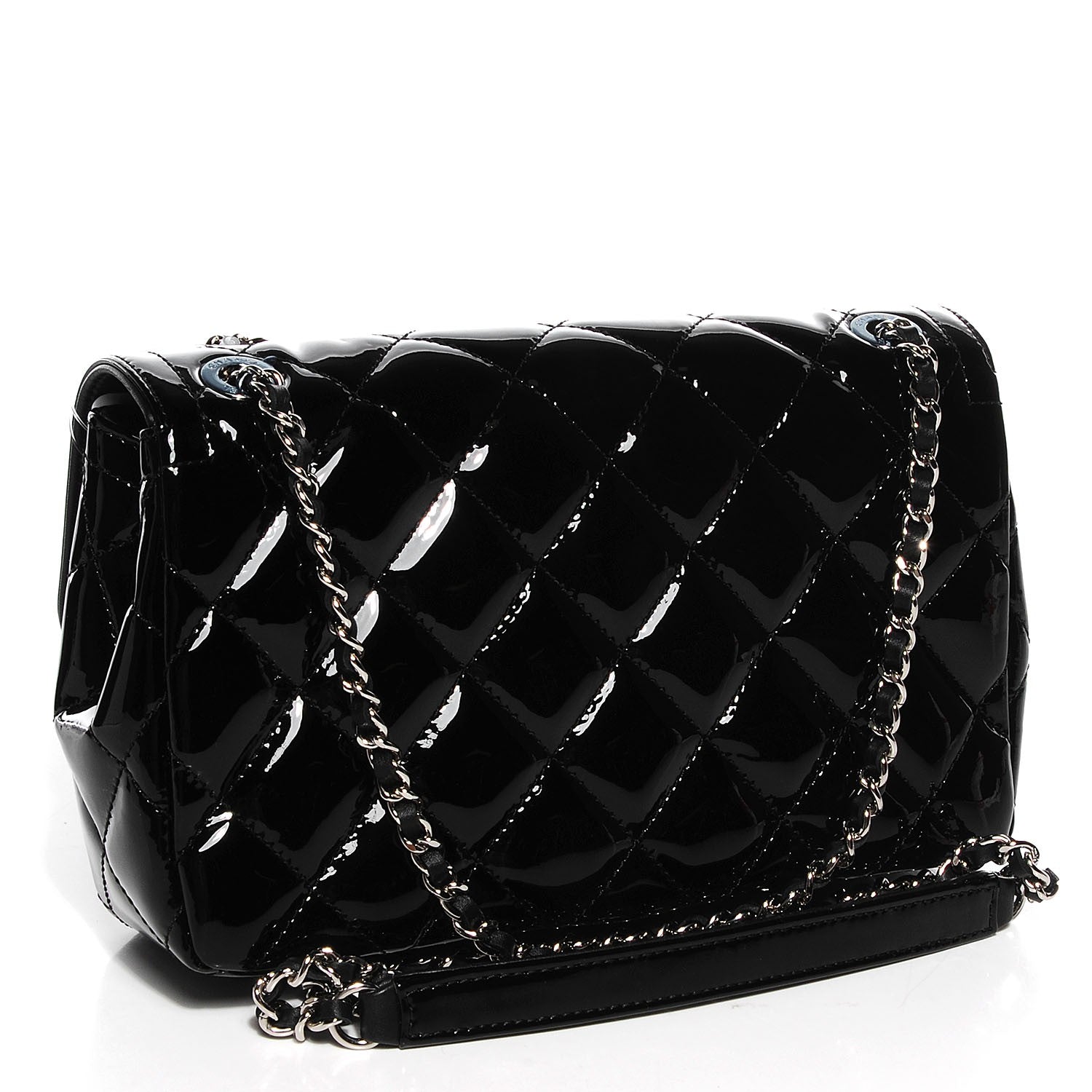 Chanel Patent Quilted Small Coco Shine Flap Black 3 of 9